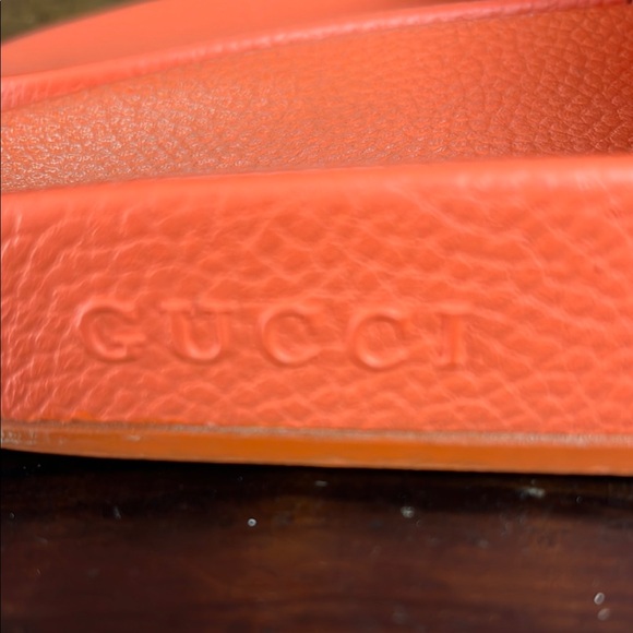 Gucci Vibrant Orange Slides - Picture 3 of 12
